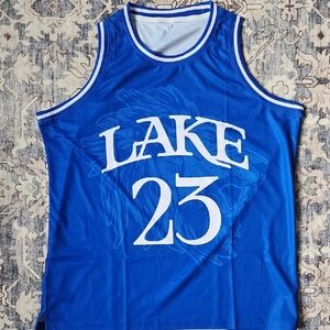 Blue Brandon Lake 23 Basketball Jersey